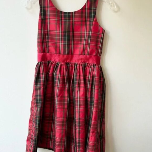 girls plaid taffeta Christmas winter dress - Picture 4 of 8